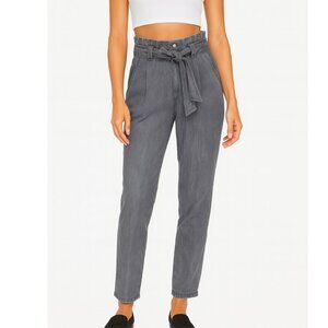 Overlover Abbott Paperbag Waist Denim Pants Women’s 25 Grey Casual Relaxed Moder